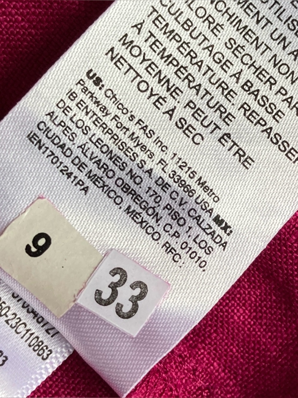 100% Linen Short Sleeve V-Neck Midi Dress w/Pockets in Raspberry | chico’s - Picture 8 of 13